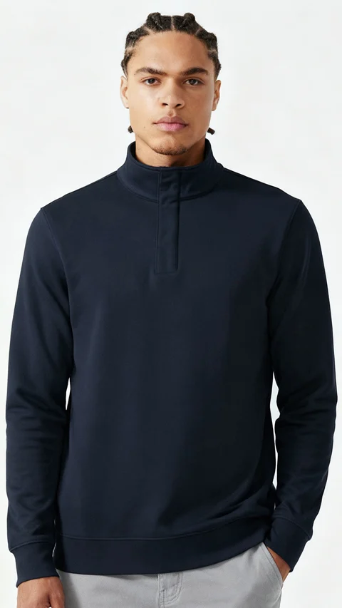 ReNEWd High-Neck Sweatshirts Nomad Navy