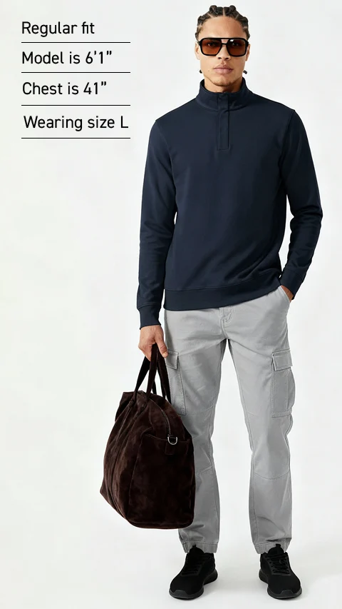 ReNEWd High-Neck Sweatshirts Nomad Navy