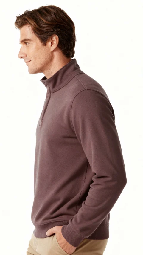 ReNEWd High-Neck Sweatshirts Stone Brown