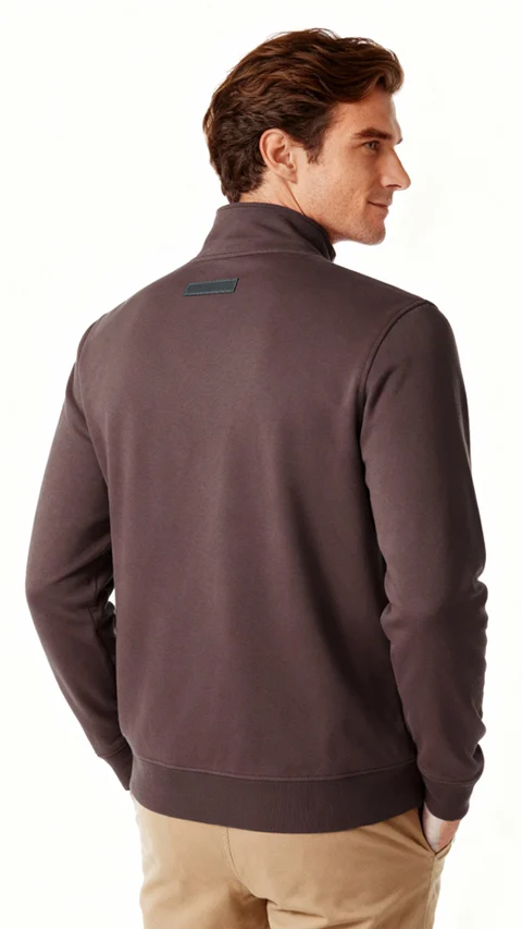 ReNEWd High-Neck Sweatshirts Stone Brown