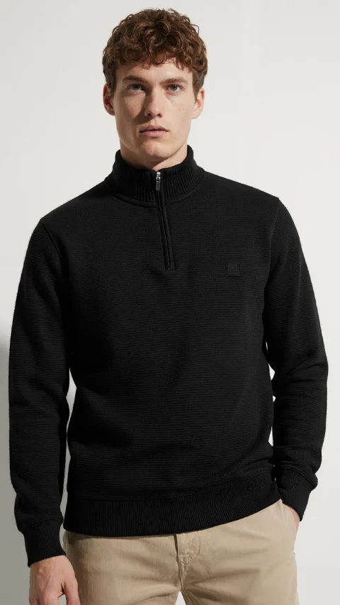 Next Half Zip Sweatshirt Eclipse Black 2XL