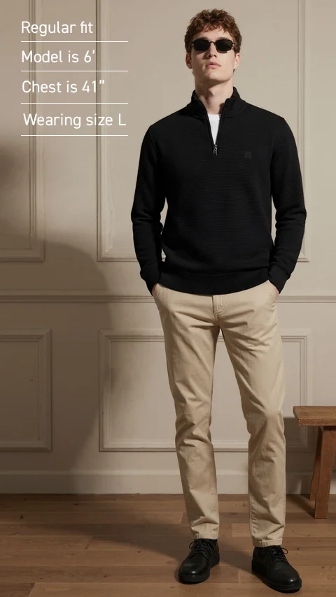 Next Half Zip Sweatshirt Eclipse Black 2XL