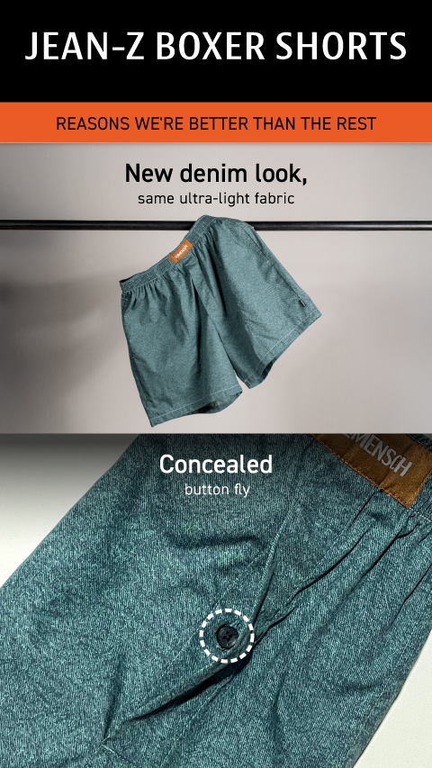 Soft & Stylish Men's Jean-Z Boxers Jean Blue | DaMENSCH