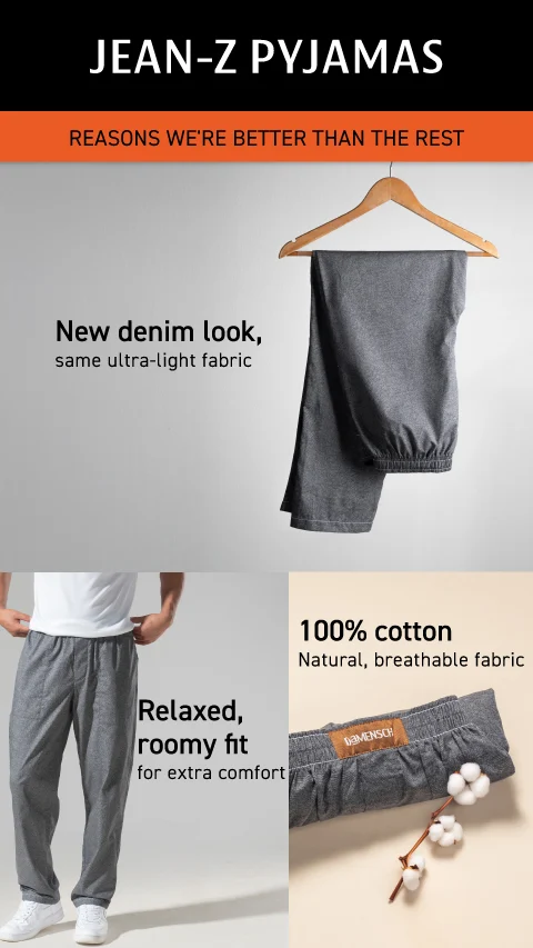 Jean-Z Pyjama Shark Grey