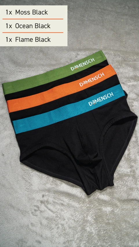 The Long Weekender Deo-Soft Briefs Box-I (Pack Of 3)