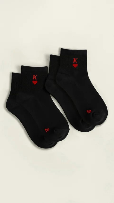 Bamboo Socks Motif King Black