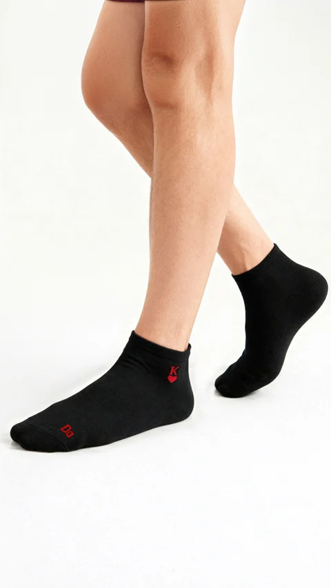 Bamboo Socks Motif King Black