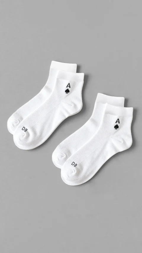 Aloe-Soft Motif Socks Ace White