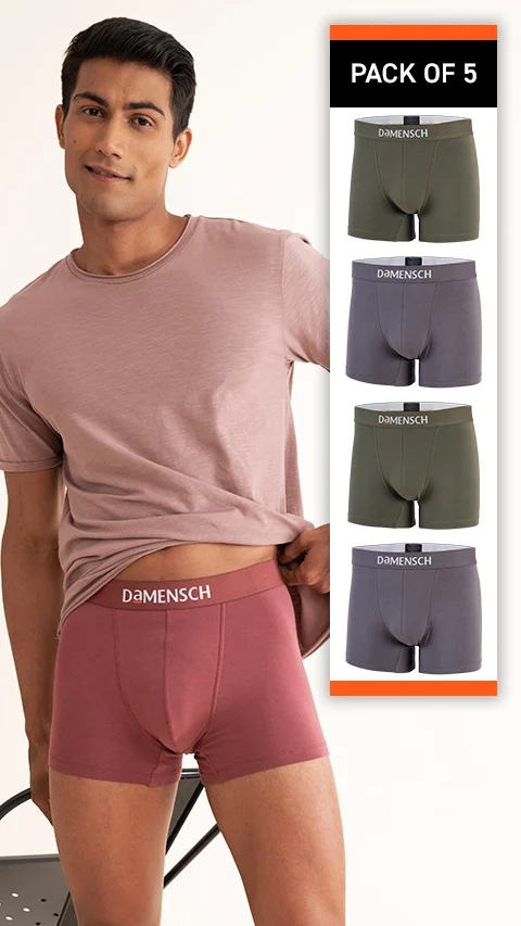 Deo-Cotton Trunks Marsala, Olive Night, Rabbit