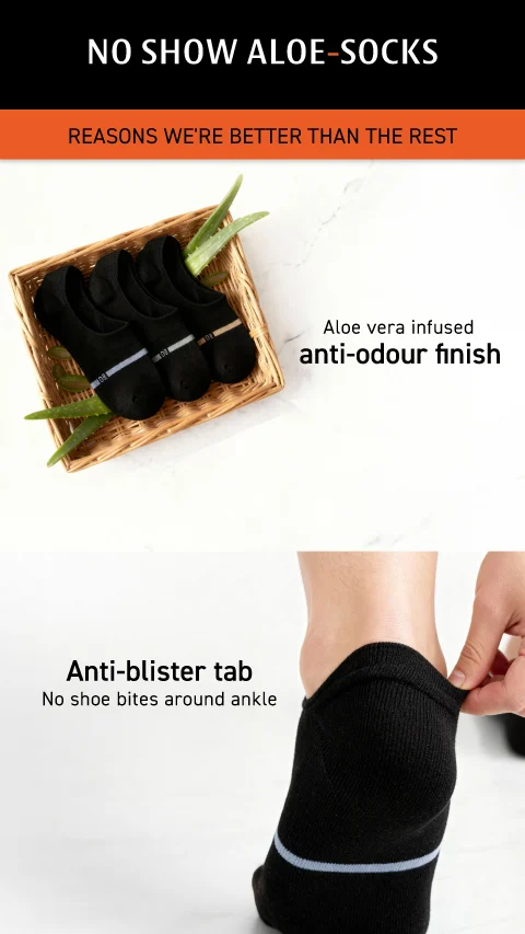 Aloe-Soft No Show Socks Spark Black, Path Black, Snake Black