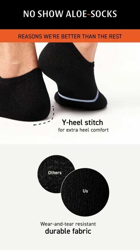 Aloe-Soft No Show Socks Spark Black, Path Black, Snake Black