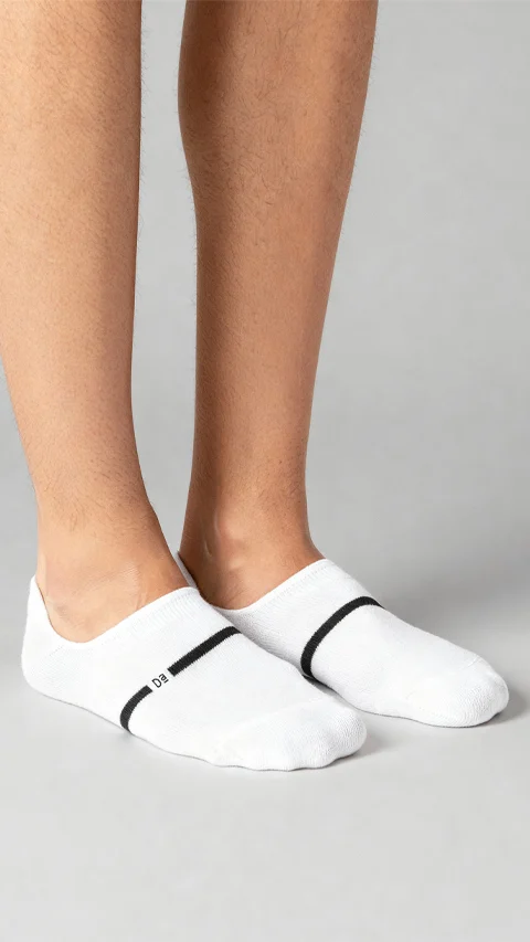Aloe-Soft No Show Socks Strike White, Accent White, Sail White