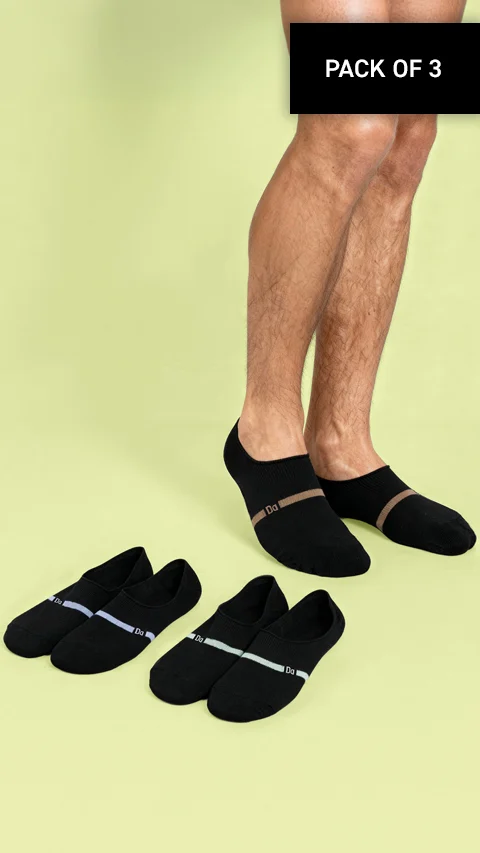 Bamboo Socks No Show Path Black, Snake Black, Sail Black