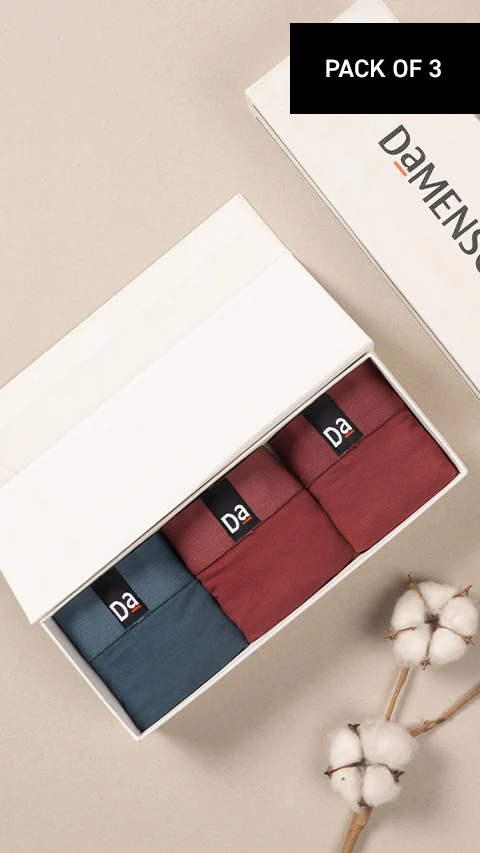 The Long Weekender Deo-Cotton Trunks Box-G (Set of 3)