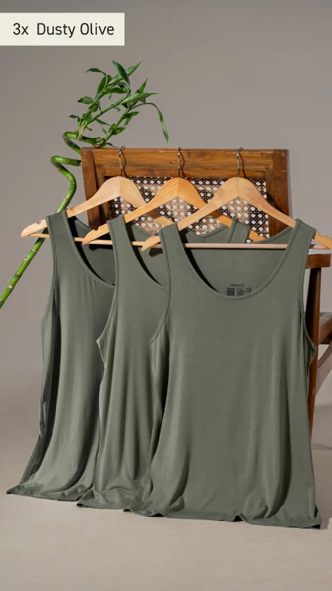 Long Weekender Bamboo Vests Box-E (Pack of 3)