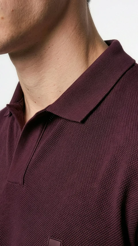 All Degree Full Sleeve Pique Polo Loyal Maroon