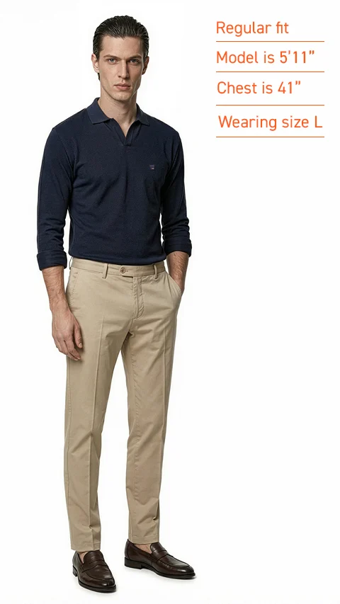 All Degree Full Sleeve Pique Polo True Navy