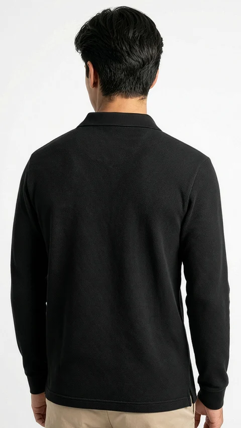 Johnny Collar Pique Polo FS Hyde Black 2XL