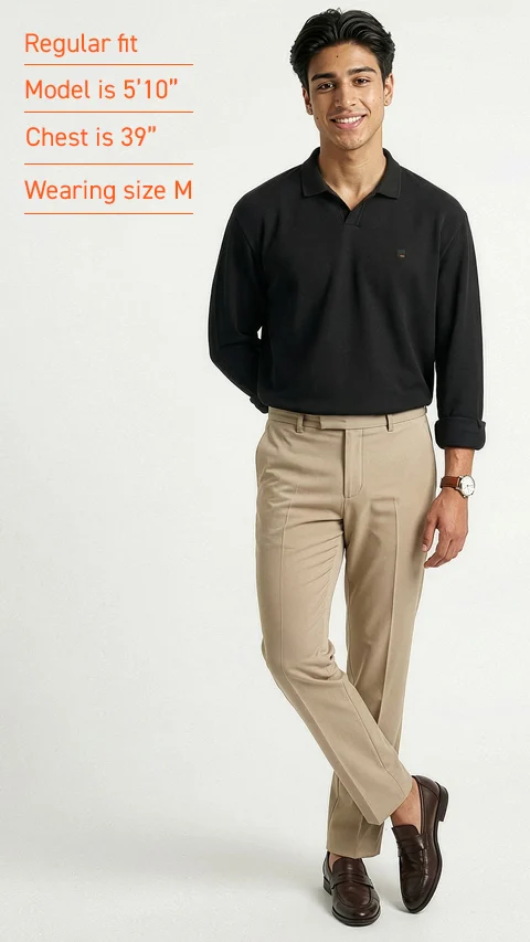 Johnny Collar Pique Polo FS Hyde Black 2XL