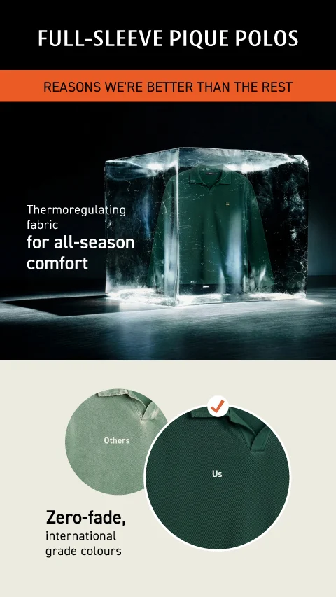 All Degree Full Sleeve Pique Polo Lodhi Green