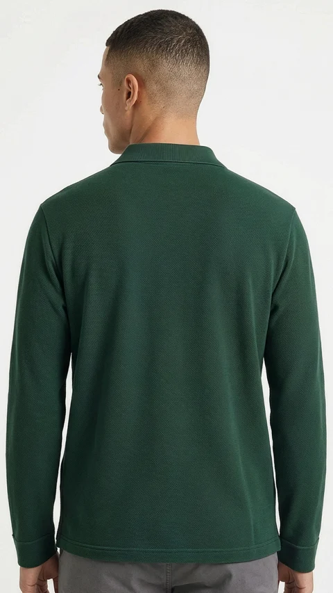 All Degree Full Sleeve Pique Polo Lodhi Green