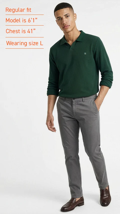 All Degree Full Sleeve Pique Polo Lodhi Green