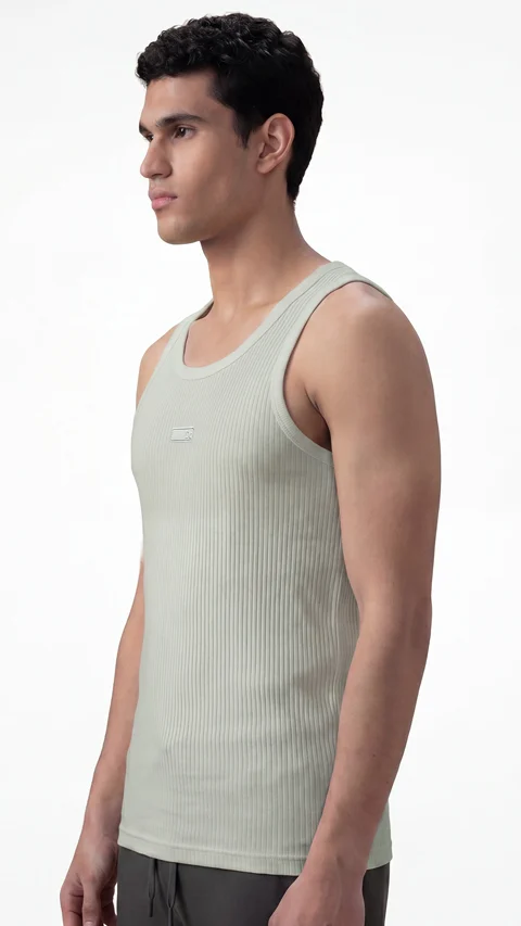 Ribbed Tank Top Moon Grey