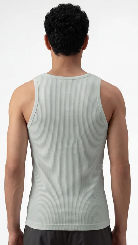 Ribbed Tank Top Moon Grey