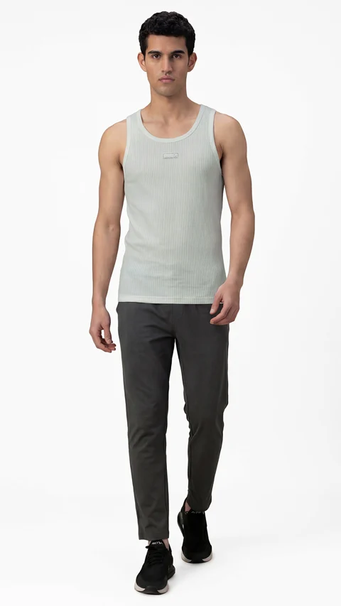Ribbed Tank Top Moon Grey