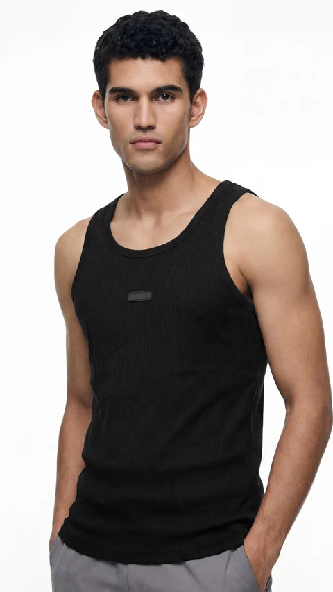 Ribbed Tank Top Da Black