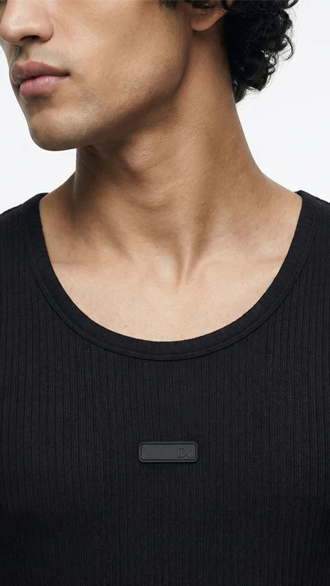 Ribbed Tank Top Da Black