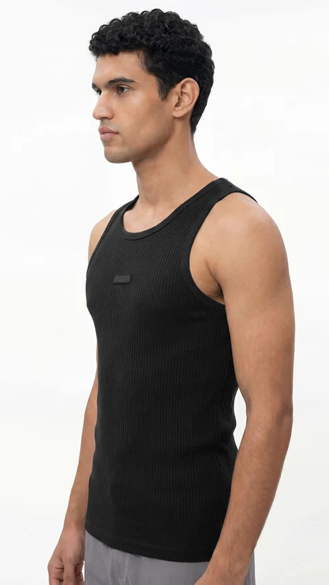Ribbed Tank Top Da Black