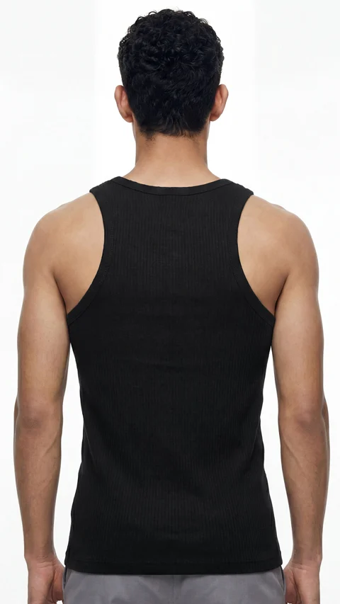 Ribbed Tank Top Da Black