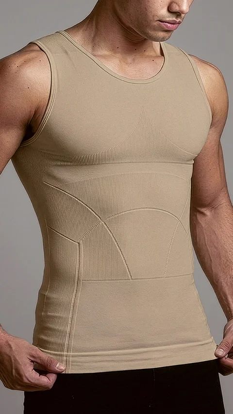 Form Shapewear Sleeveless Vest 2.0 High Compression Tummy Tucker- Sculpt Beige