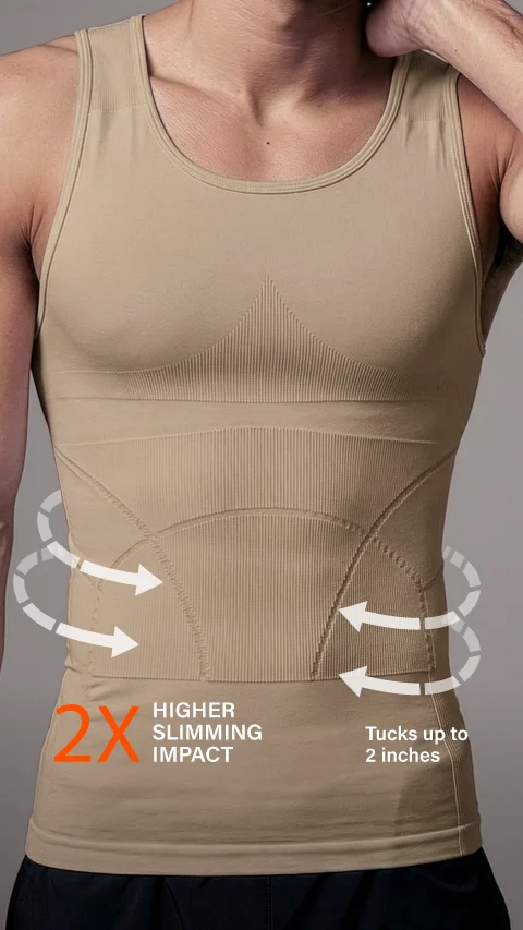 Form Shapewear Sleeveless Vest 2.0 High Compression Tummy Tucker- Sculpt Beige