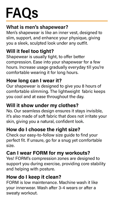 Form Shapewear Half-sleeve Vest 2.0 High Compression Tummy Tucker- Sleek Black