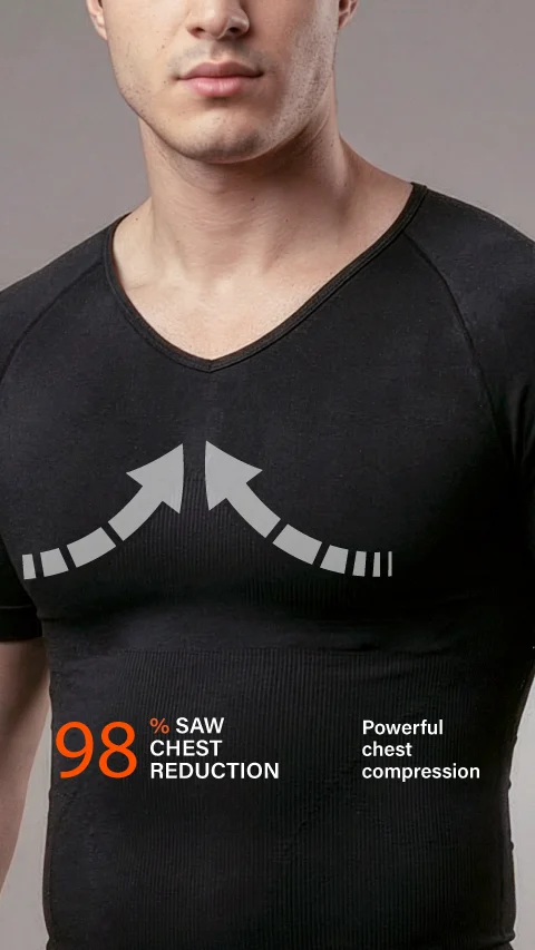 Form Shapewear Half-sleeve Vest 2.0 High Compression Tummy Tucker- Sleek Black