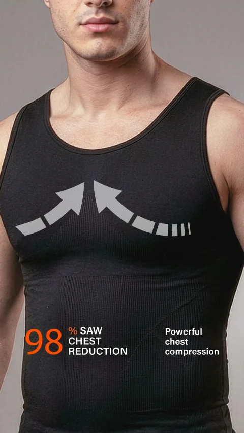 Form Shapewear Sleeveless Vest 2.0 High Compression Tummy Tucker- Sleek Black