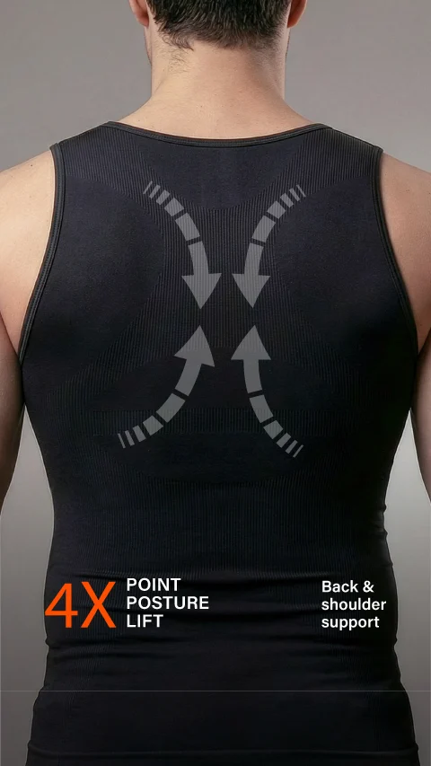 Form Shapewear Sleeveless Vest 2.0 High Compression Tummy Tucker- Sleek Black