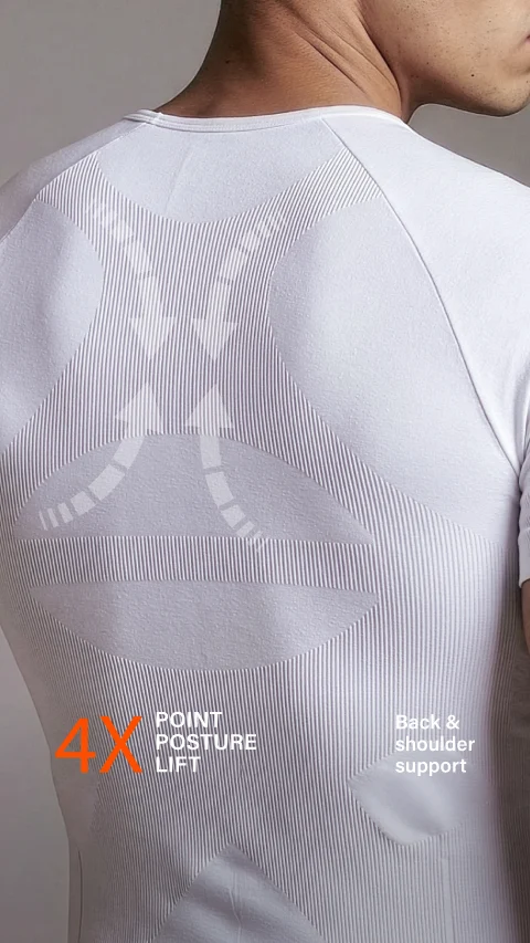 Form Shapewear Half-sleeve Vest 2.0 High Compression Tummy Tucker- Crisp White