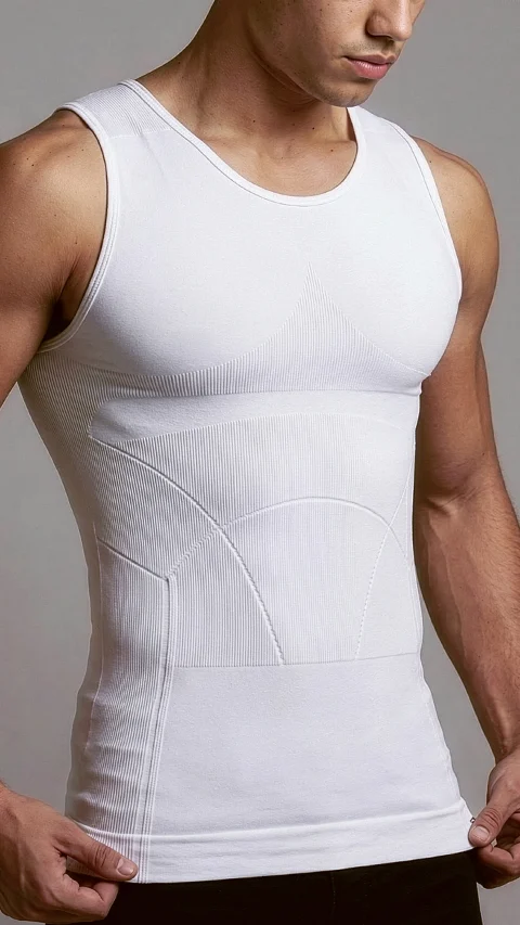 Form Shapewear Sleeveless Vest 2.0 High Compression Tummy Tucker- Crisp White