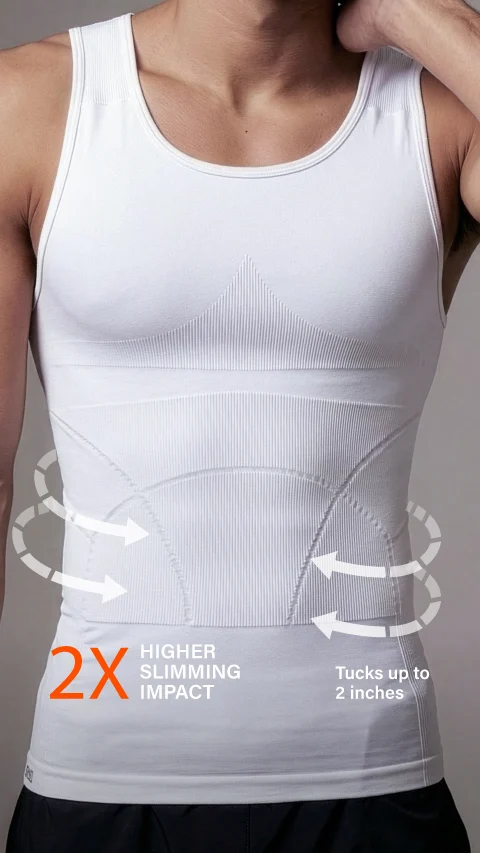 Form Shapewear Sleeveless Vest 2.0 High Compression Tummy Tucker- Crisp White