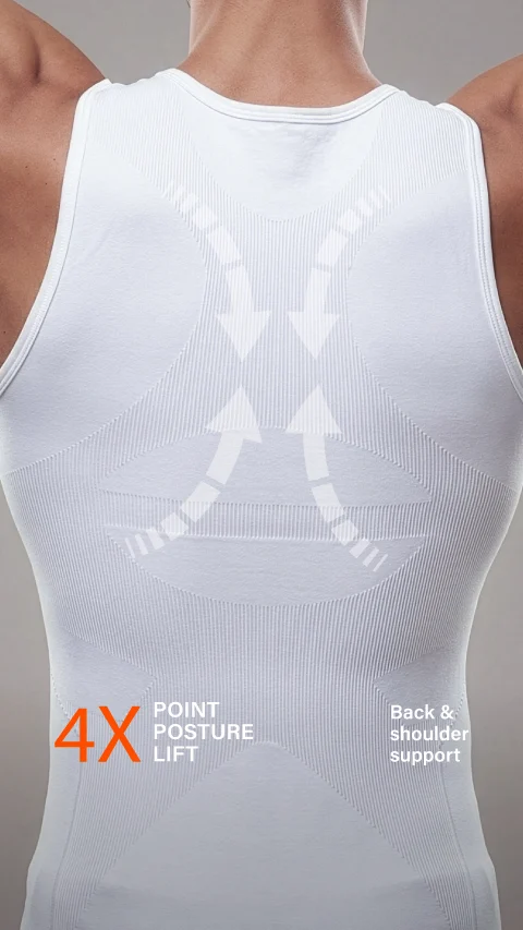 Form Shapewear Sleeveless Vest 2.0 High Compression Tummy Tucker- Crisp White