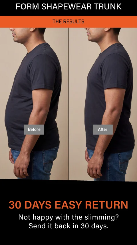 Form Shapewear Trunk High Compression Tummy Tucker- Sculpt Black