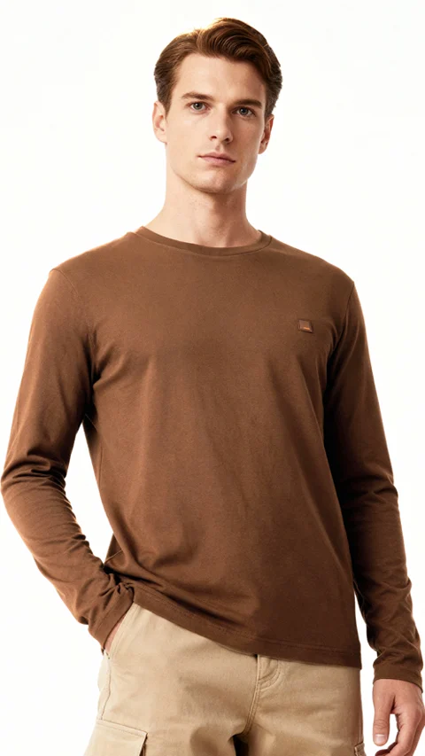 Fluid Full Sleeve T-Shirts Acadia Brown