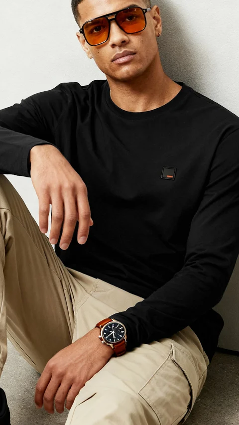 Fluid Full Sleeve T-Shirts Hyde Black