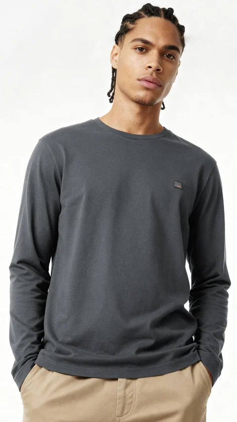 Fluid Full Sleeve T-Shirts Corbett Grey