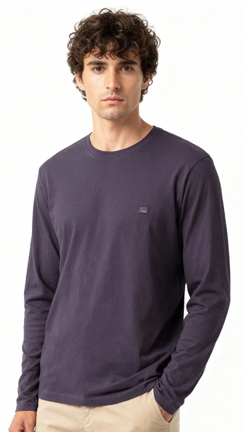 Fluid Full Sleeve T-Shirts Riverside Purple
