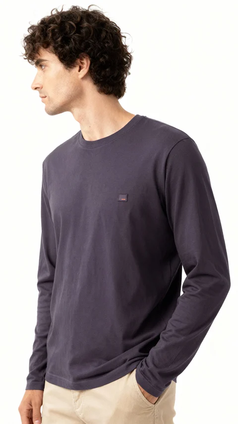 Fluid Full Sleeve T-Shirts Riverside Purple