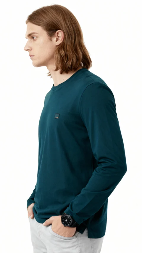 Fluid Full Sleeve T-Shirts Stanley Teal